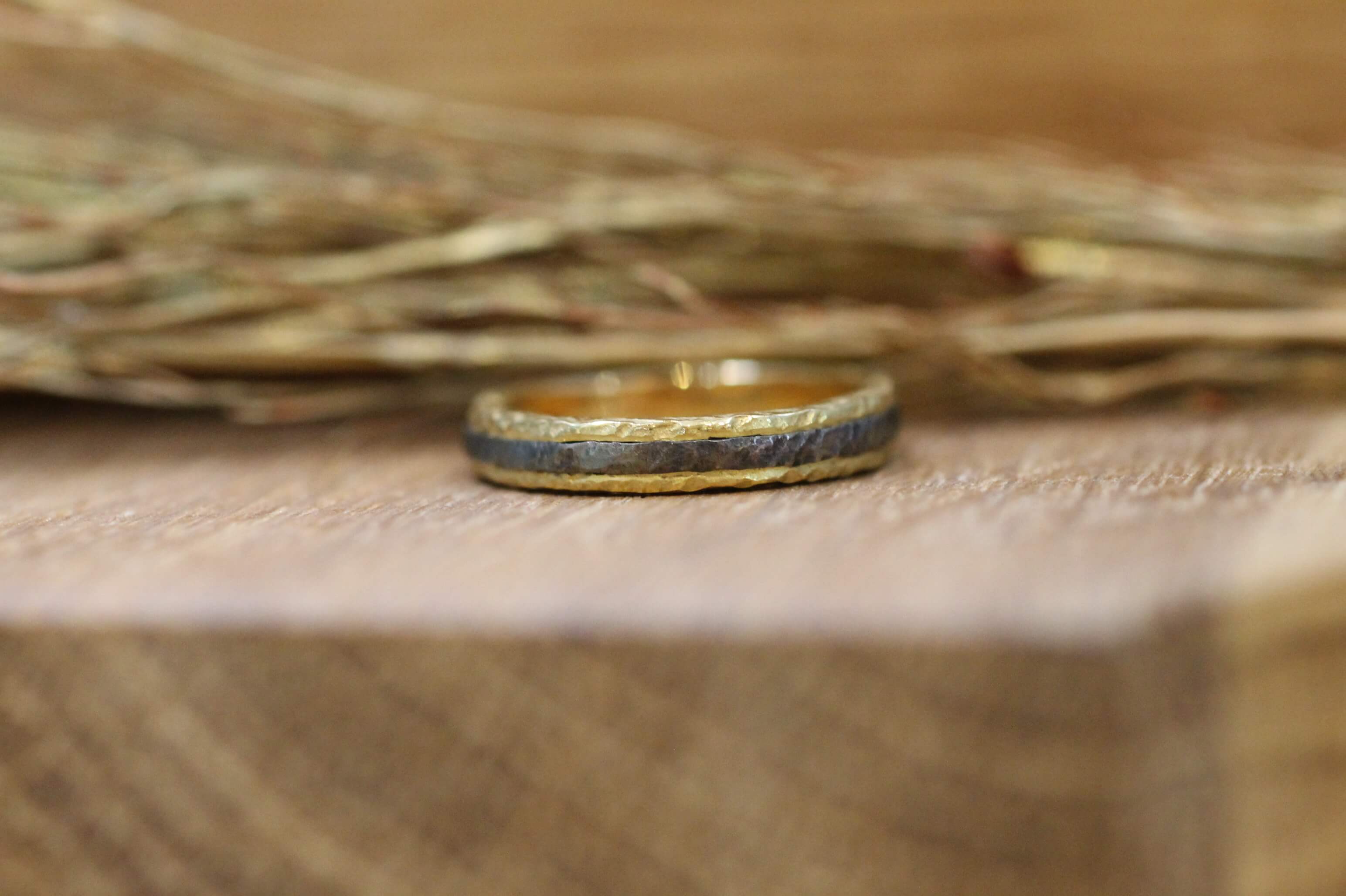 gold and titanium ring