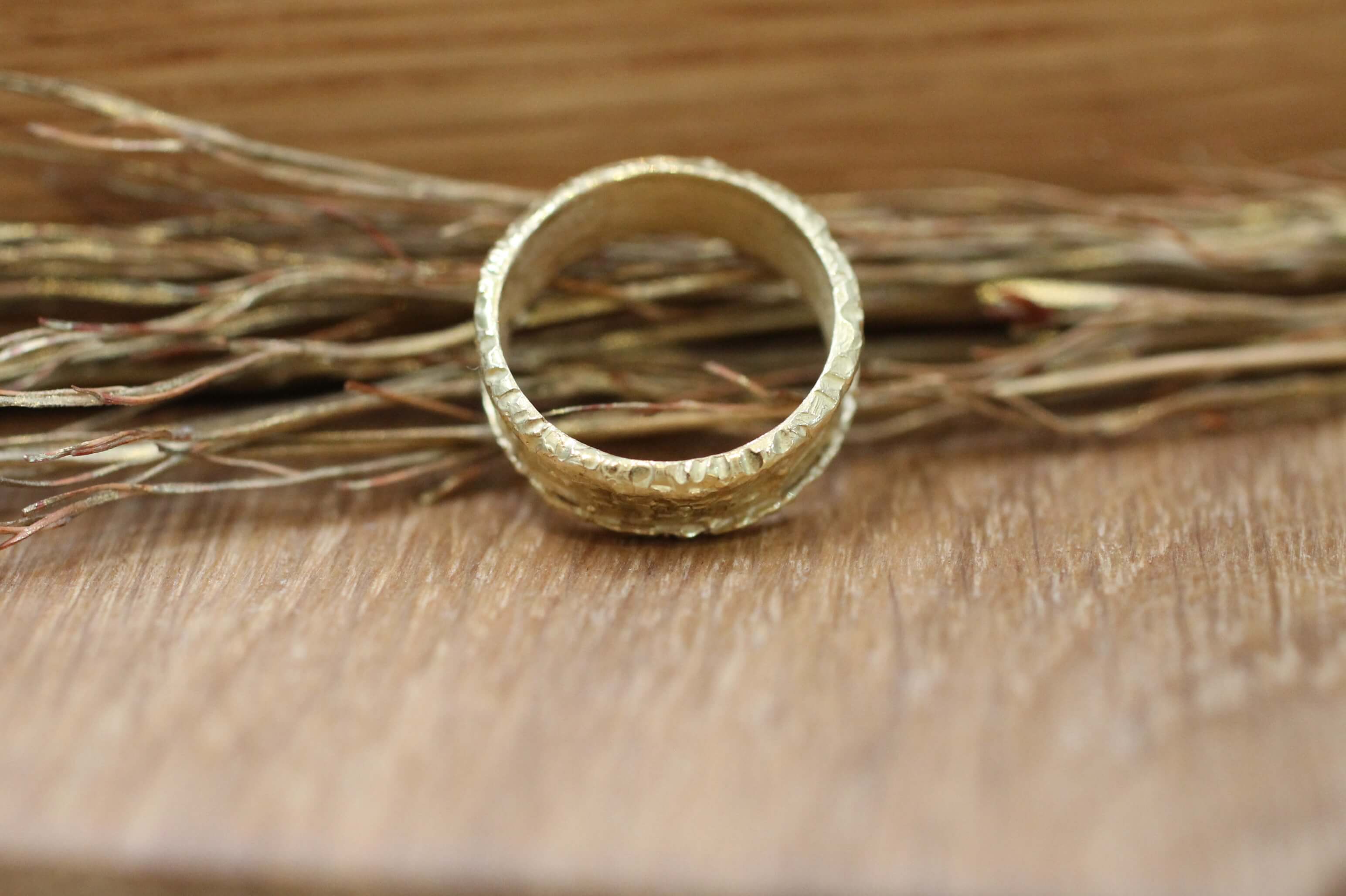 Handmade gold ring