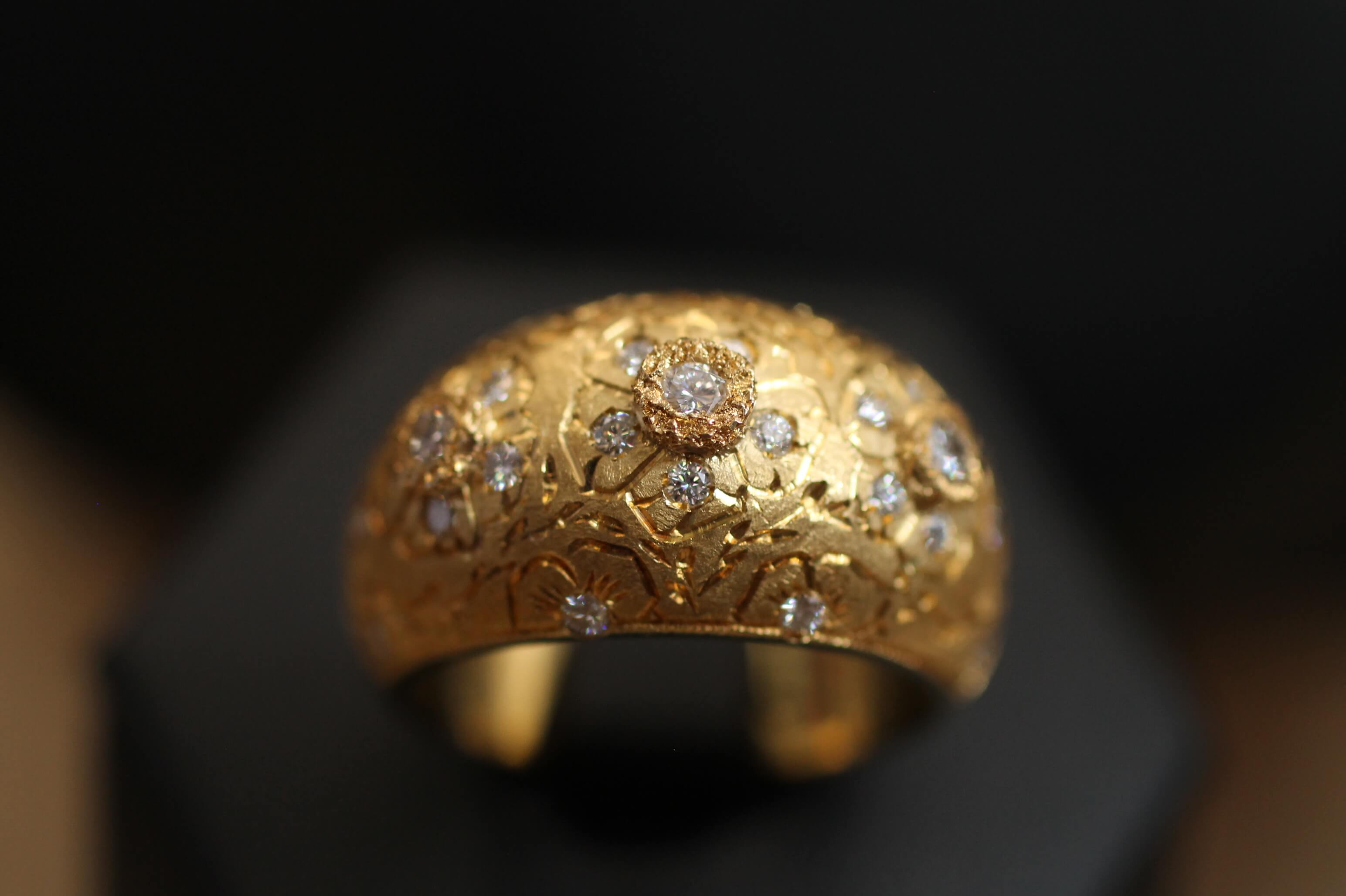 Gold and Diamonds Ring